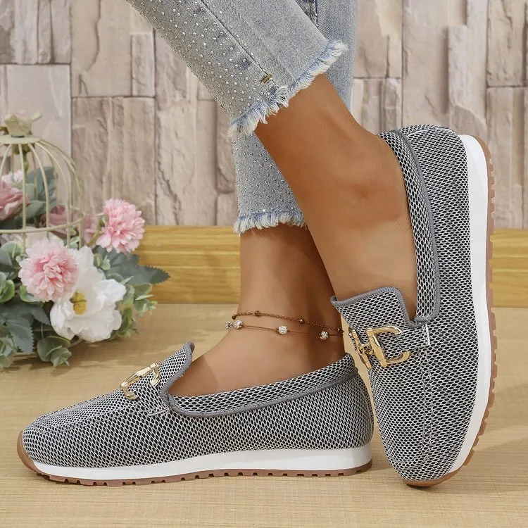 Breakj Breakj Single-Shoe Women's 2025 New Four-Season Sneakers Shallow-Mouthed Fashion Ladies Single Shoes 43 Yards