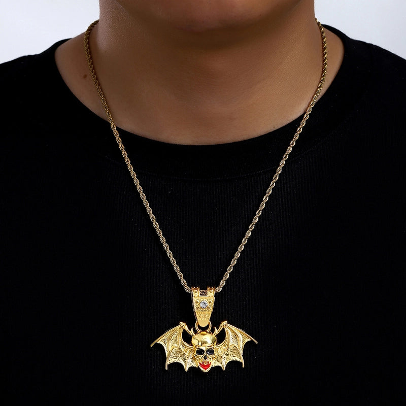 Hip-Hop Rock Cool Style Skull Alloy Halloween Men's Pendant Necklace