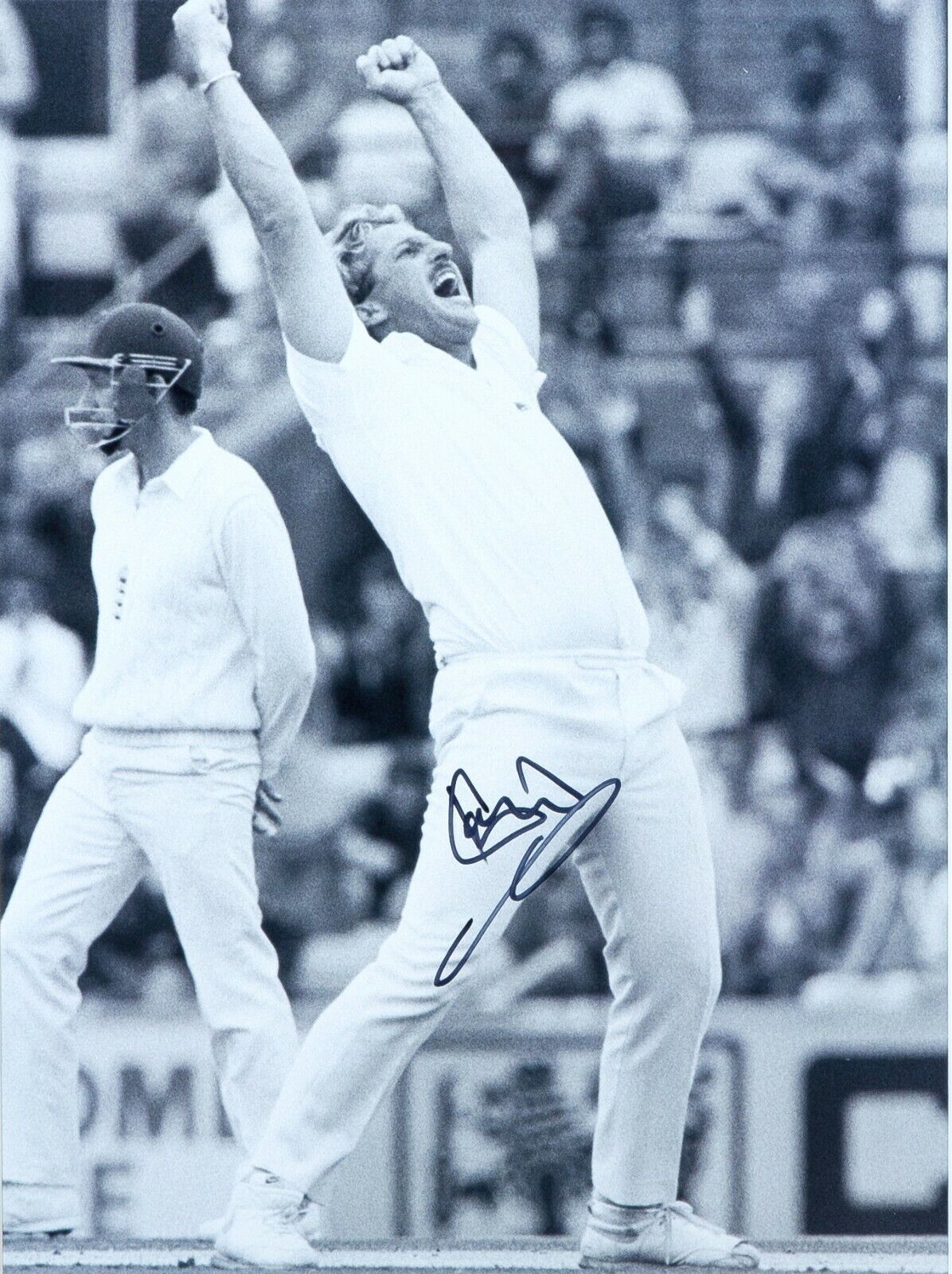 IAN BOTHAM SIGNED 16X12 Photo Poster painting ENGLAND CRICKET ASHES COA & PROOF PRIVATE SIGNING