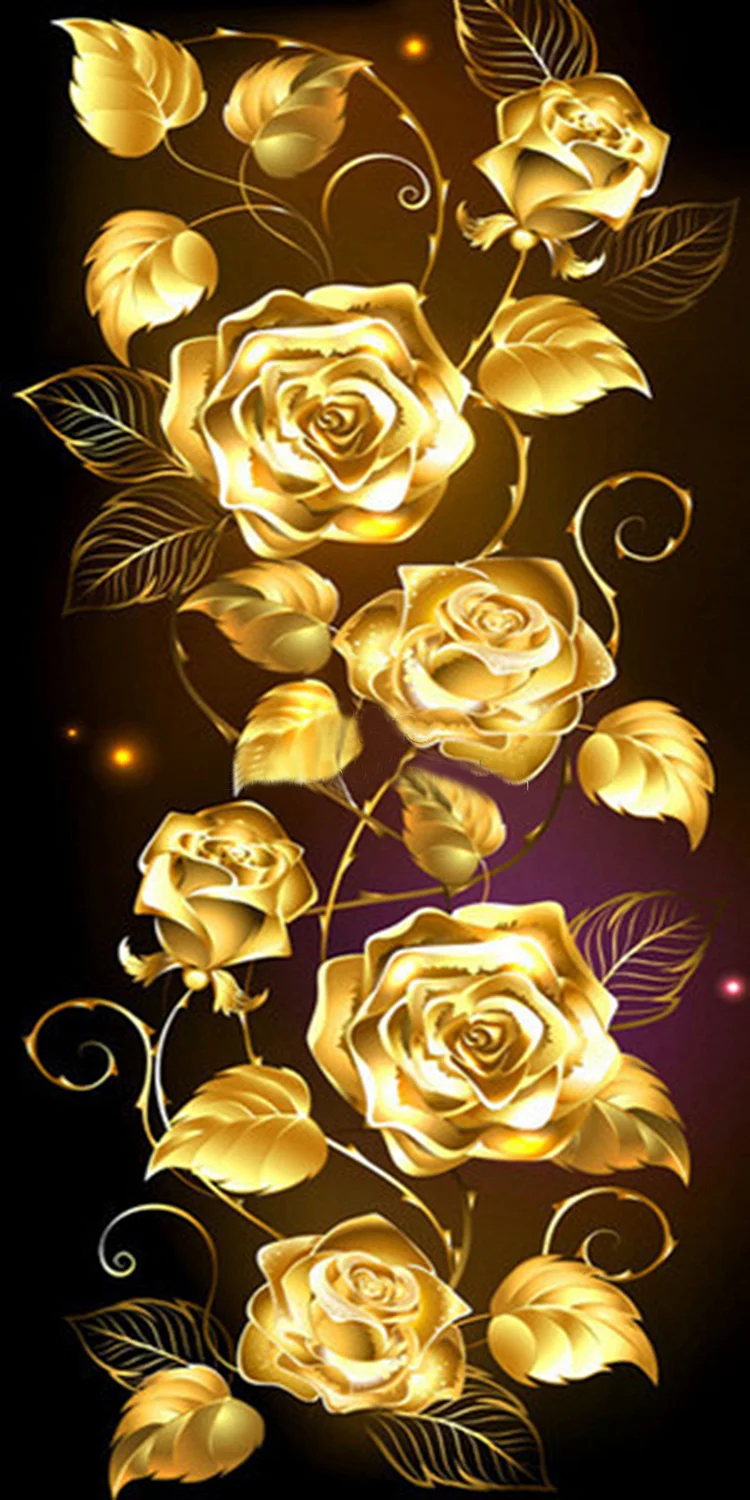 Fantasy-Golden Butterfly Rose - Full Round Drill Diamond Painting - 40*60CM(Canvas)