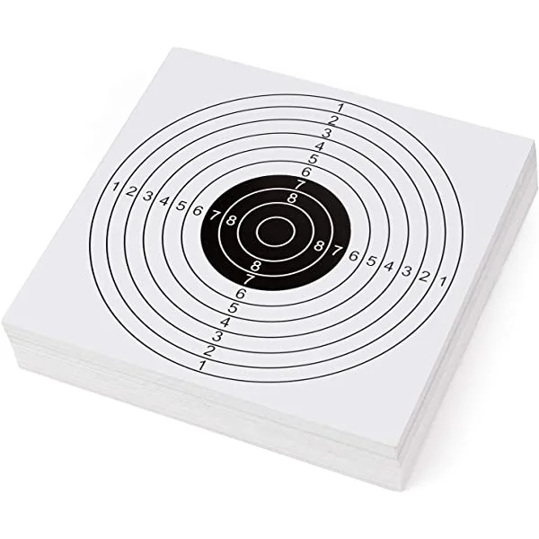 Airsoft Trap Target Papers Black+White