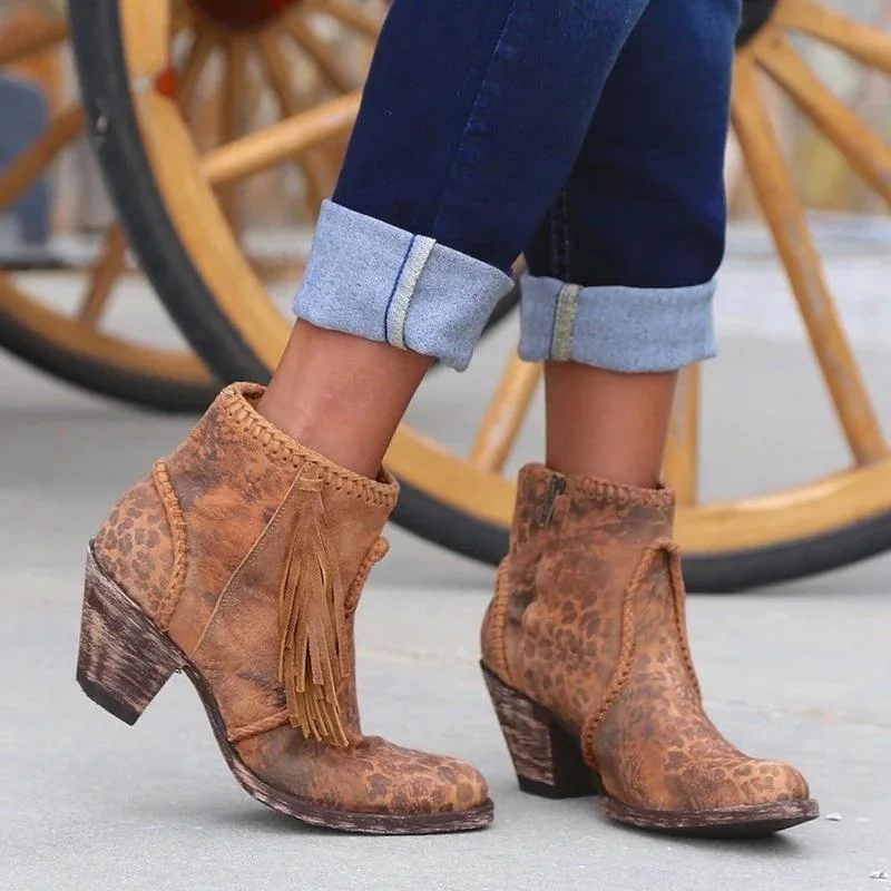 Comfy Vintage Slip-On Booties Shoes | IFYHOME