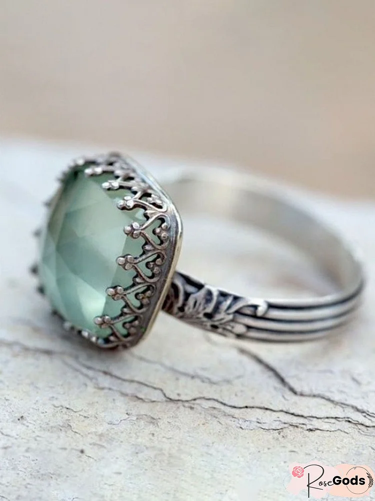 Moonstone Square Vintage Ring