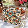 (US Local)DIY Flowers Diamond Art Wooden Coin Pouch with Chain 5D Diamond Painting Purse