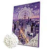 DIY Pearl Painting City for Home Decor with Frame(30x40cm)