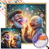 Diamond Painting-Round AB Drill Old People(45*45CM)