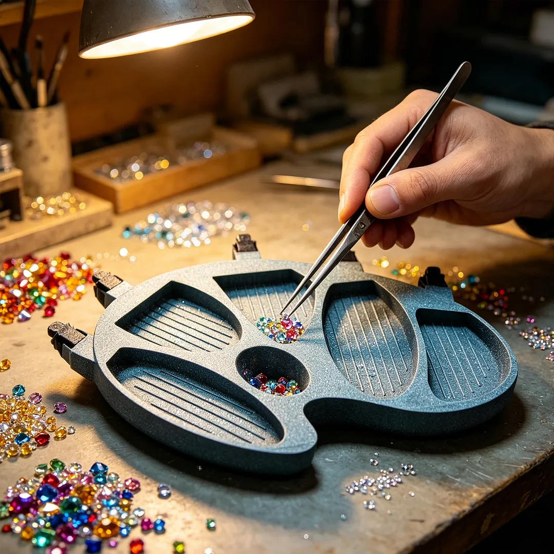 Elephant Paw Diamond Art Painting Bead Sorting Tray Auto-align Diamond Art Accessories Trays with Stoppers Accessories and Tools for DIY Crafts
