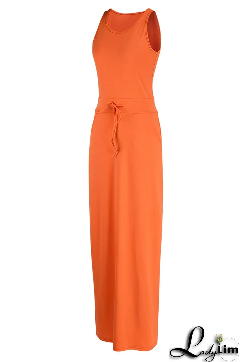 Rose Red Casual Solid Patchwork U Neck Straight Dresses
