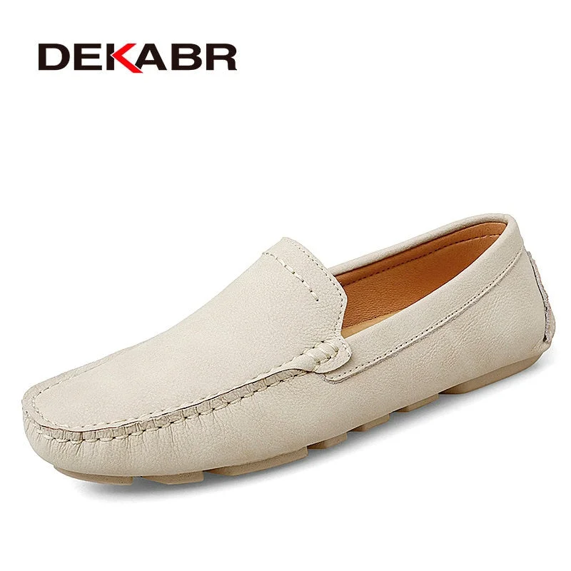 DEKABR Plus Size 38~47 Men Loafers Fashion Summer Casual Shoes Classics Lightweight Men Driving Shoes Non-slip Flat Shoes
