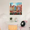 Colorful Houses-14CT Stamped Cross Stitch 40*40cm/15.75*15.75in tapestrymarket