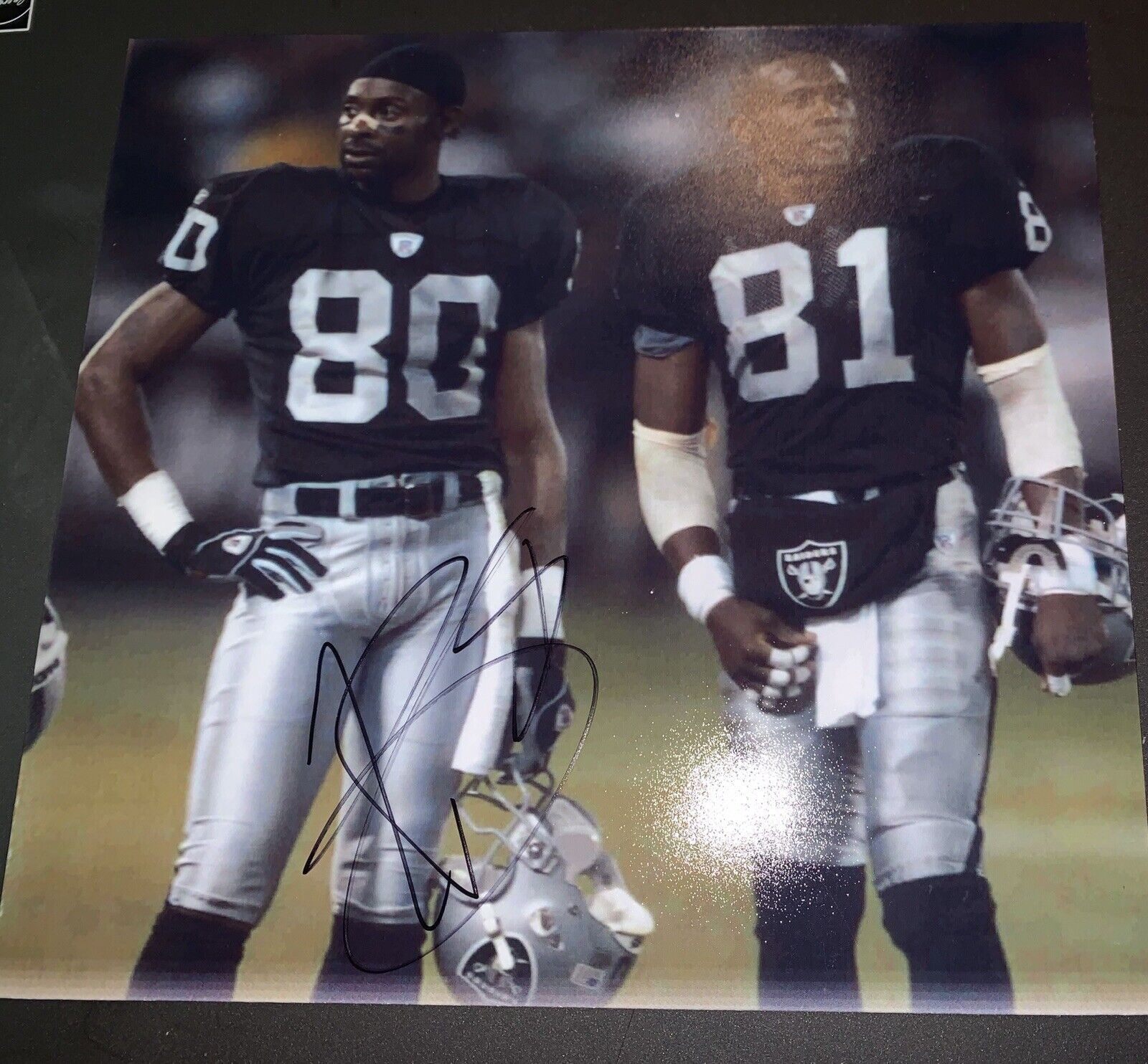 Tim Brown Signed 8x8 Photo Poster painting Raiders