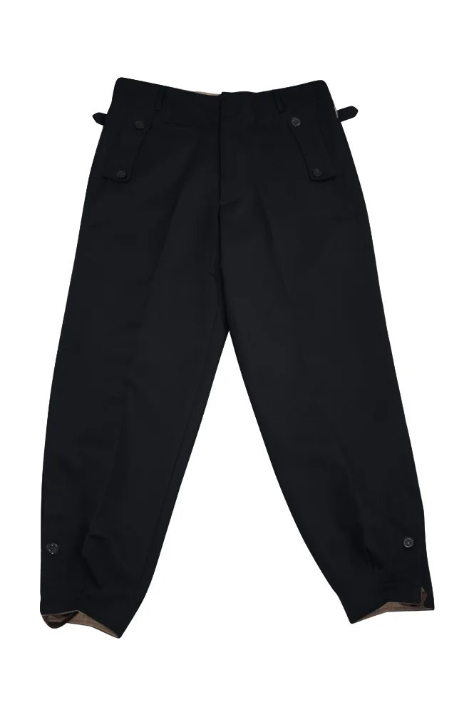   Elite German Panzer Black Gabardine Trousers German-Uniform
