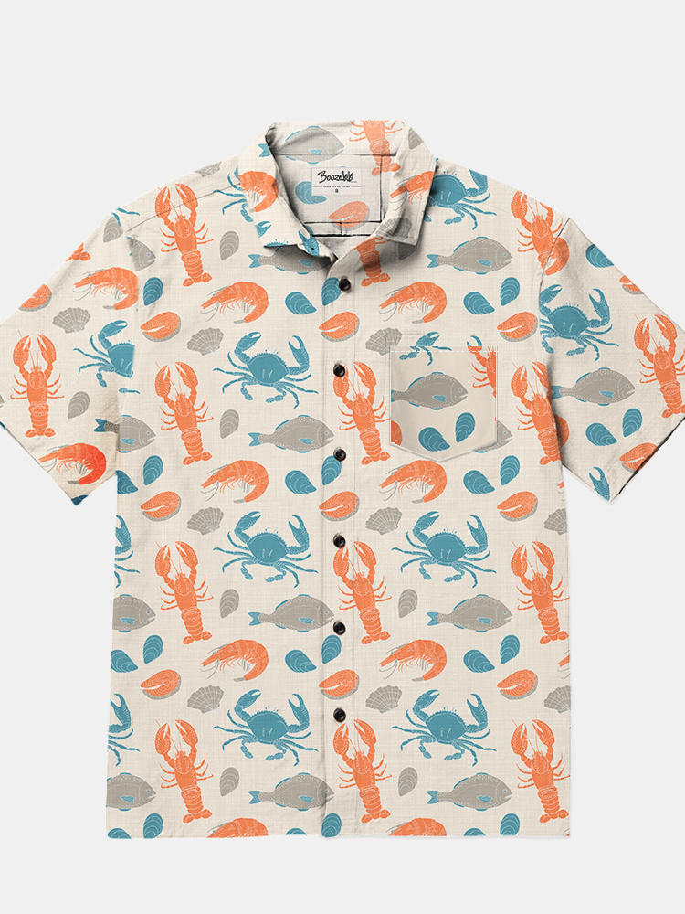 Seafood Feast - Slub Linen Shirt