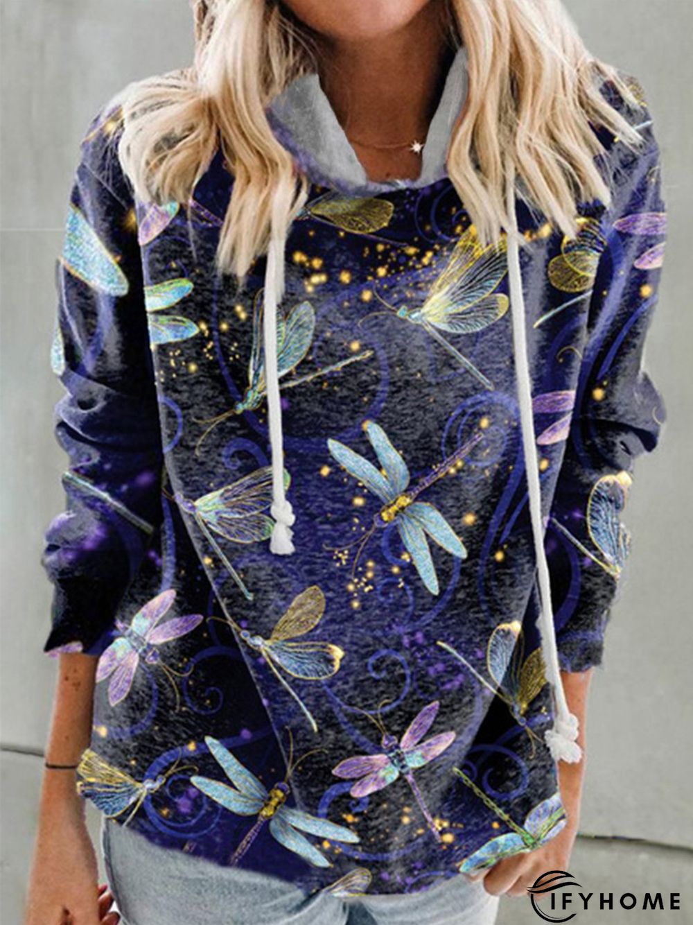 Casual Long Sleeve Printed Sweatshirt | IFYHOME
