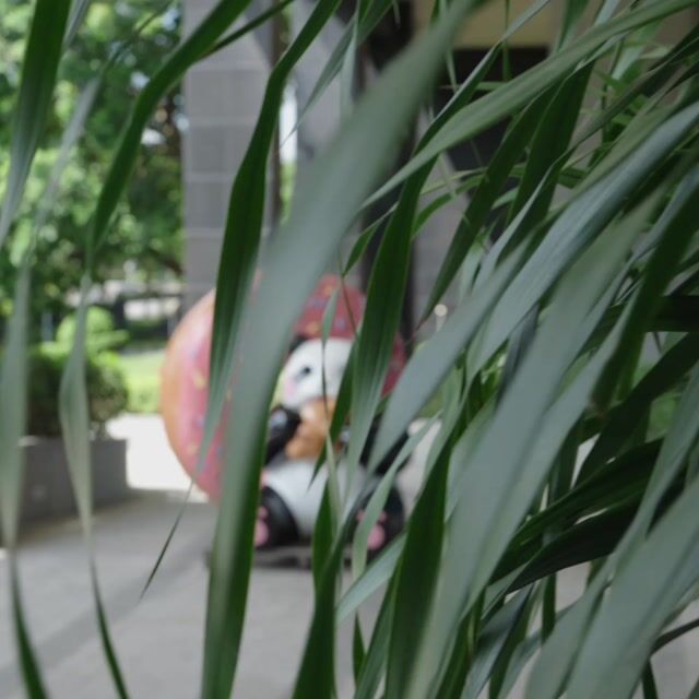 Cartoon Panda Donut Fiberglass Sculpture