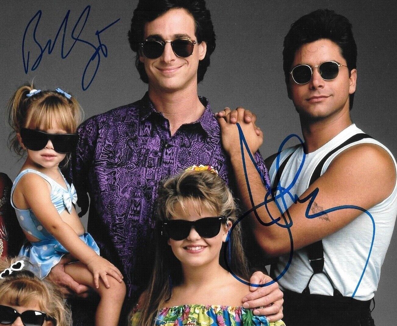 * JOHN STAMOS & BOB SAGET * signed 8x10 Photo Poster painting * FULL HOUSE * PROOF * 1