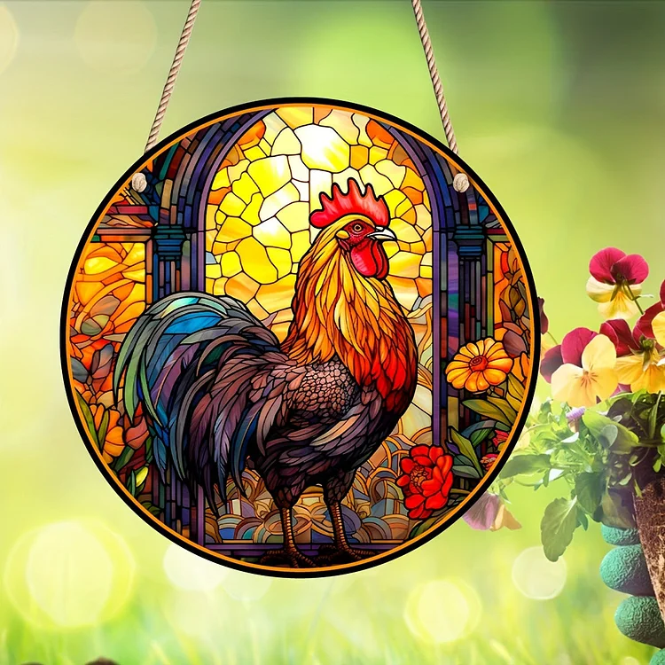 Rooster - Suncatcher Hanging Ornament WH006