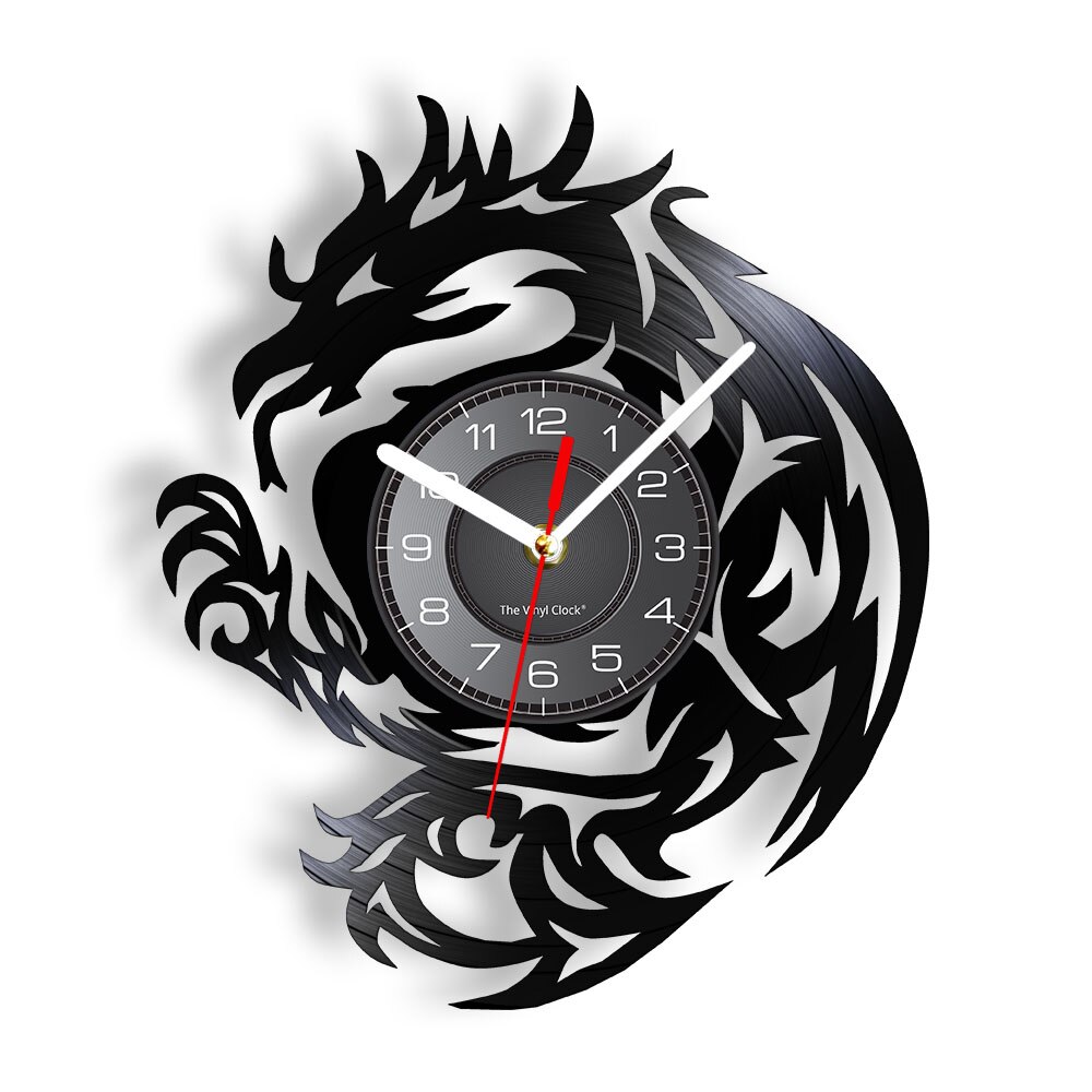 

Fire Dragon Laser Cut Longp - Vinyl Record Wall Clock - Without LED, 501 Original