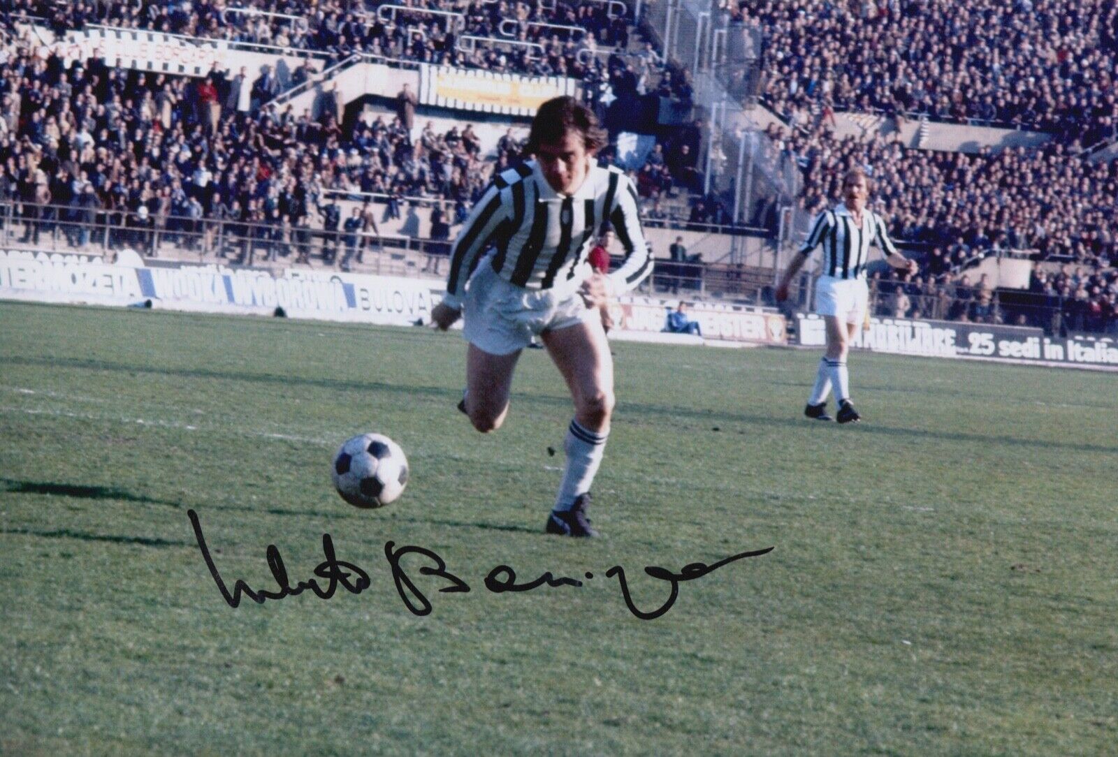 ROBERTO BONINSEGNA HAND SIGNED 12X8 Photo Poster painting JUVENTUS FOOTBALL AUTOGRAPH 3