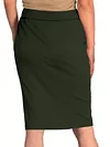 Stylish High-Waisted Knee-Length Pocket Skirt - Flattering Tie-Front Design, Casual Comfortable Wear, Women's Fashion Clothing with Pockets for Daily Life