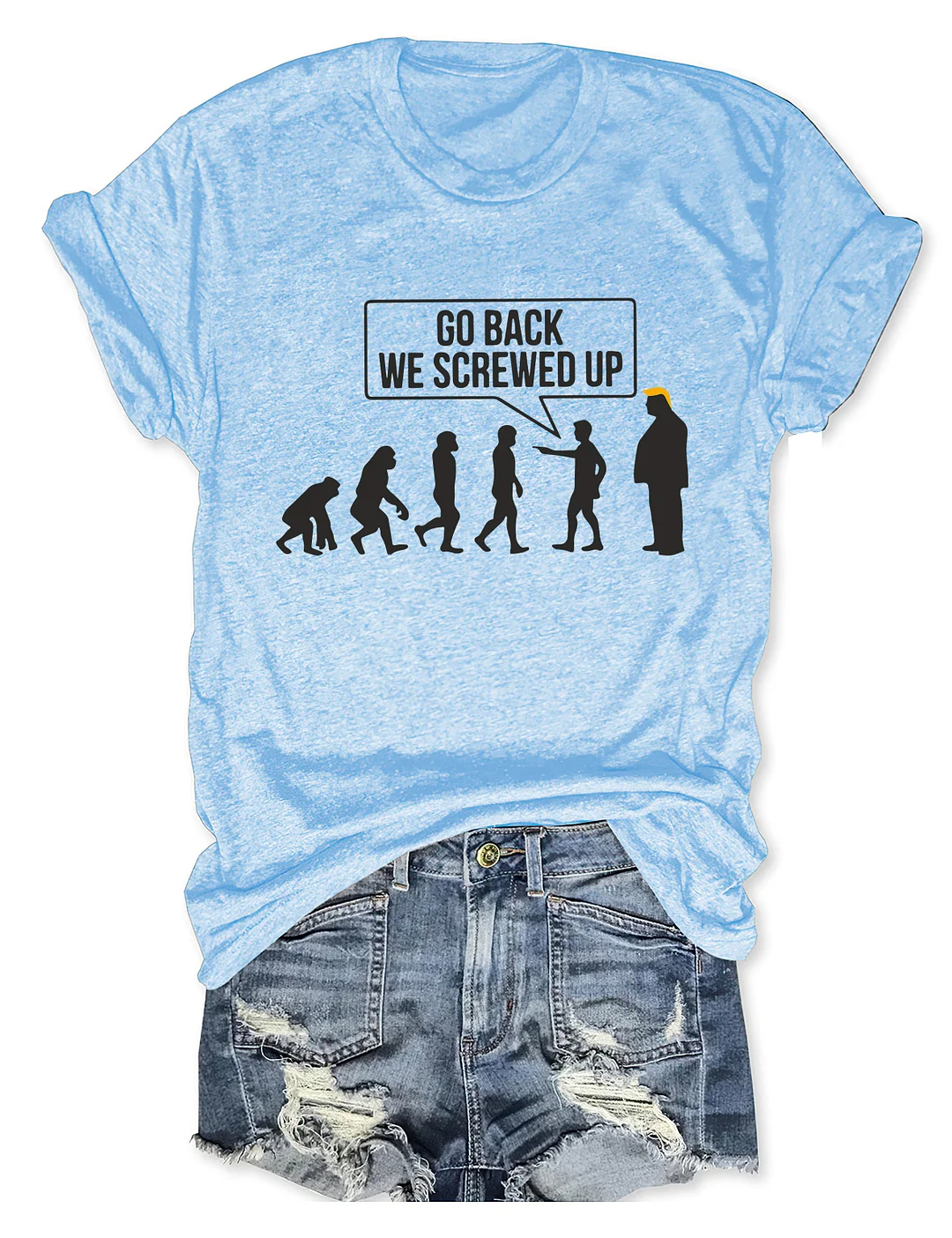 Go Back We Screwed Up Subtle FDT T-shirt