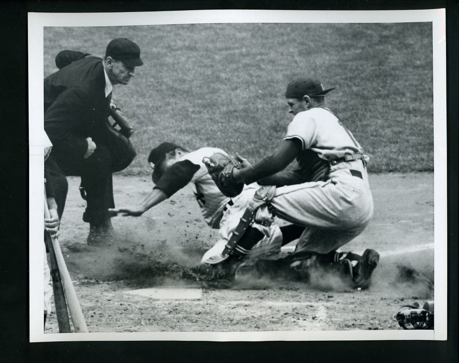 Jim Robertson Moose Skowron Bill McKinley 1954 Press Photo Poster painting Philadelphia A's