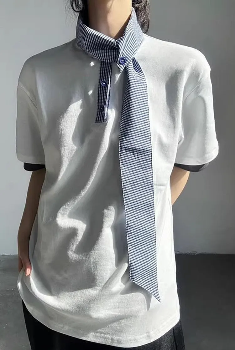 Women's Basic Cotton T - Shirt Minimalist Short Sleeve Tee