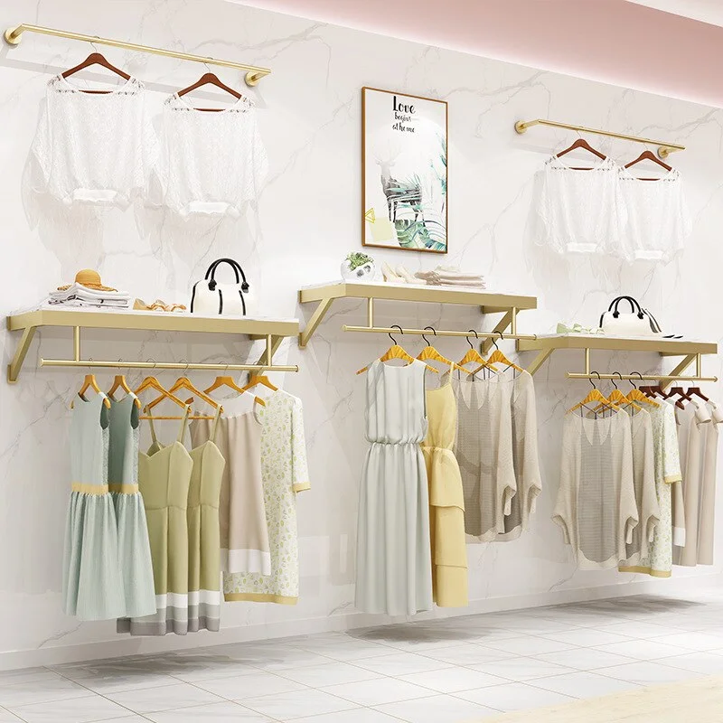 Nigikala Display Stand Clothing Store Wall Mount Shelf Children Decor ...