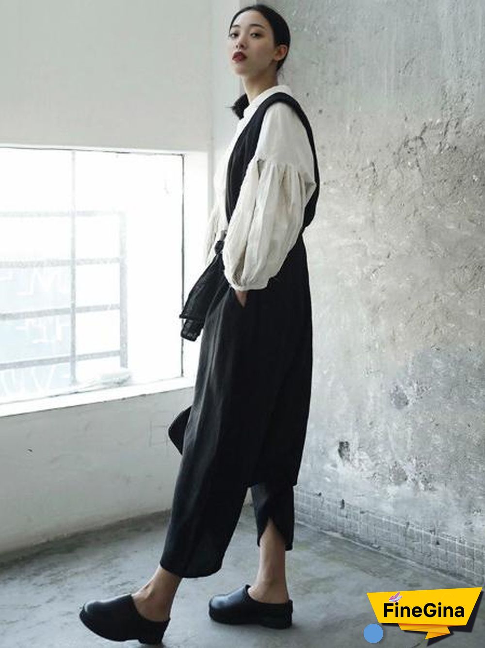 Solid Linen Loose Harem Pants