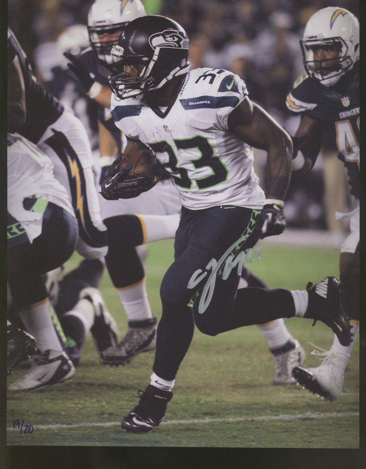 Christine Michael 8x10 Photo Poster painting LE 19/20 Autographed Signed AUTO Seahawks SPH 0258