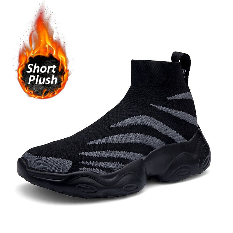 MWY Winter Short Plush High Top Socks Women Sneakers Casual Walking Shoes Unisex Platform Shoes Plus Size Zapatillas Mujer