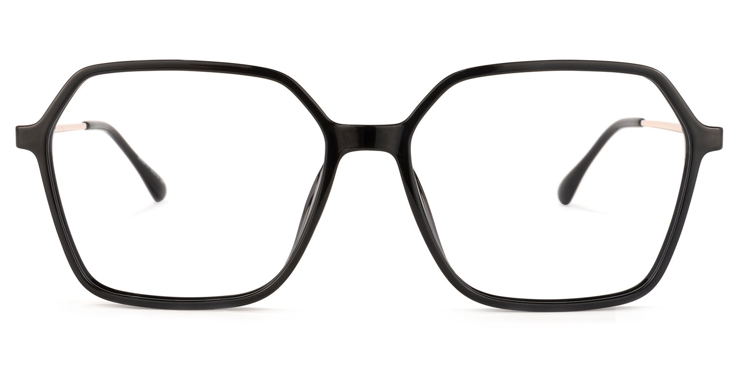 Wisdom Schwarz Geometrisch Brille Schwarz