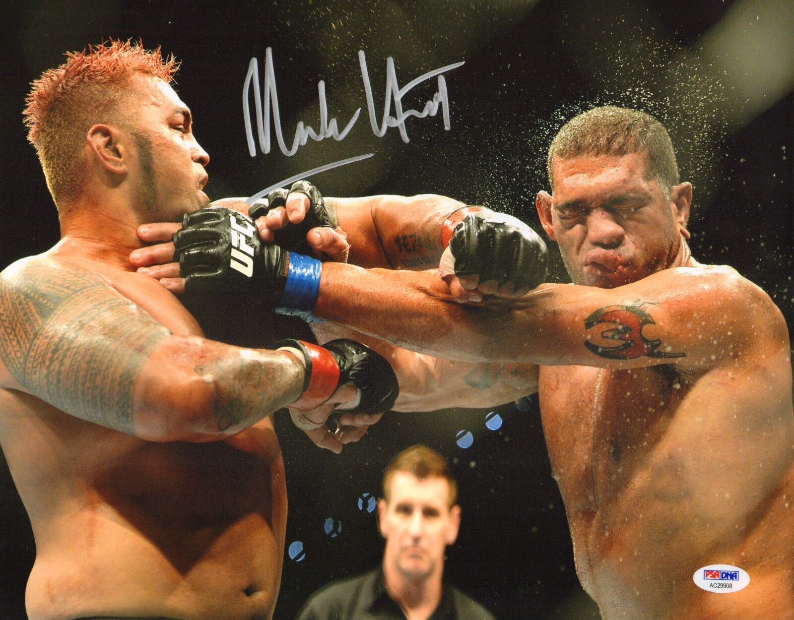 Mark Hunt Signed 11x14 Photo Poster painting UFC Fight Night 33 Antonio Bigfoot Silva 200 Auto 3