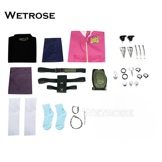 【Wetrose】Clove Valorant Game Cosplay Costume Wig Bag Full Set