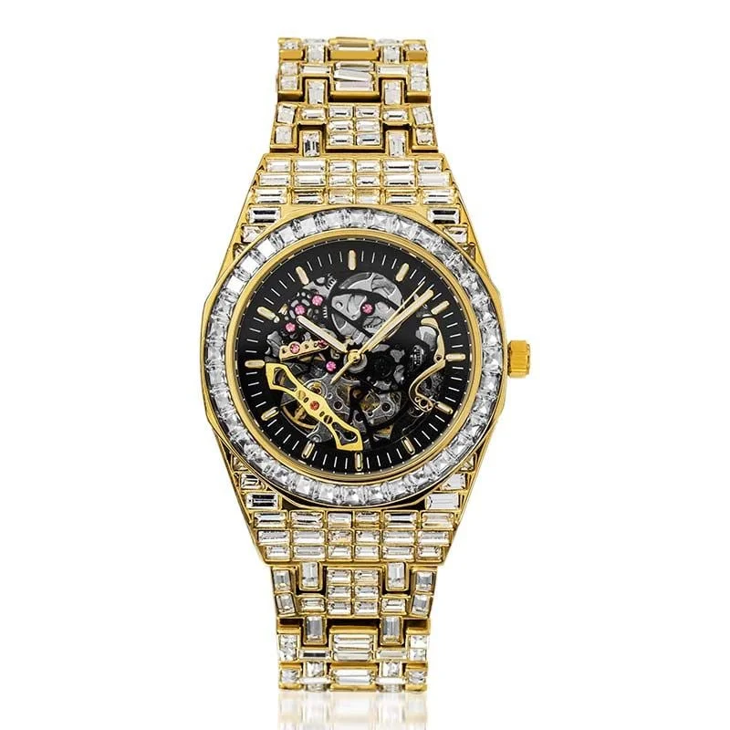 Artificial Diamonds Mechanical Watch #13299