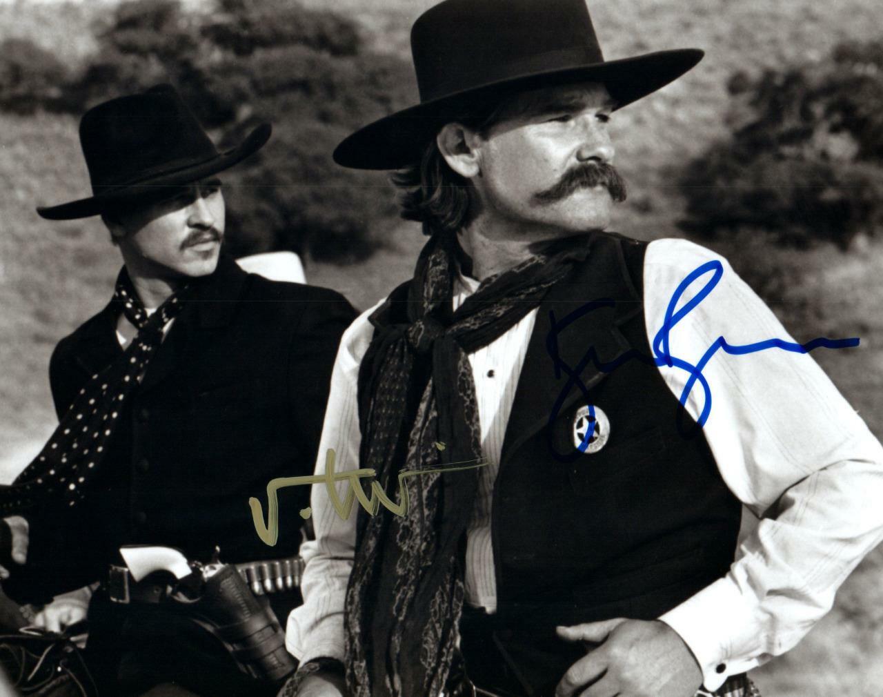 Val Kilmer Kurt Russell autographed 8x10 Picture signed Photo Poster painting and COA