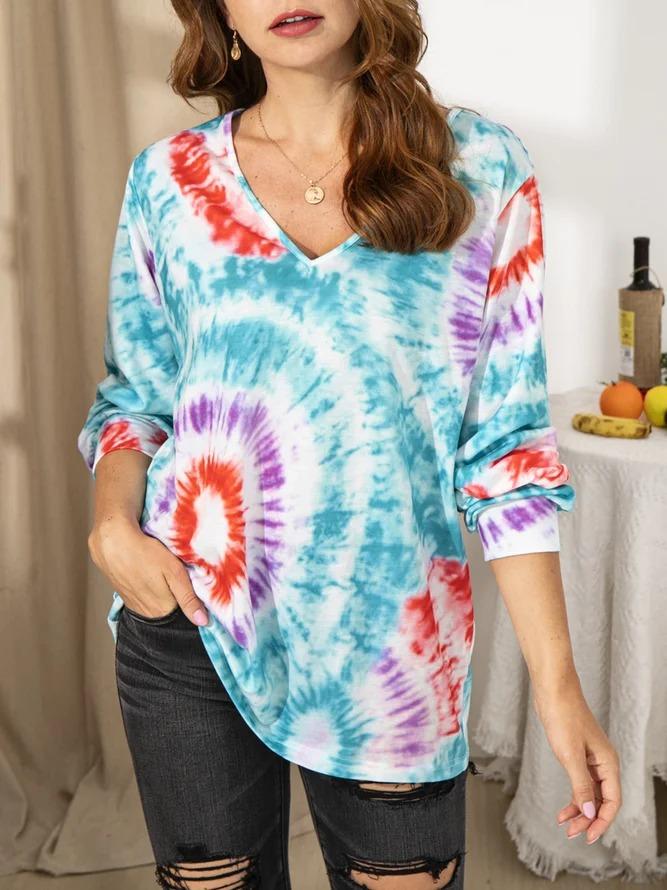 Ladies Personality Tie-dye Top