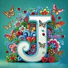 Butterfly Flower J 5D Partial Drill DIY Diamond Painting Kit 30*30cm