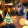 5Pcs Christmas Tree - Cross Stitch Wood Embroidery 10cm