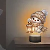Acryl Weihnachten Schneemann doppelseitig - 5d DIY Bastellampe