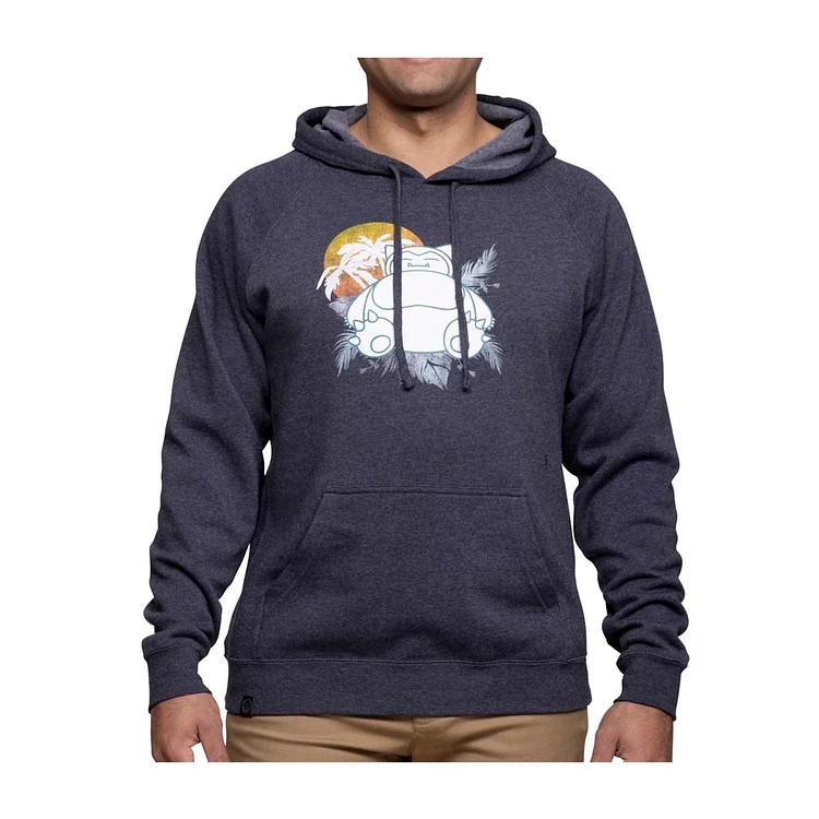 Pokémon Snorlax Sunset Heather Navy Fitted Pullover Hoodie
