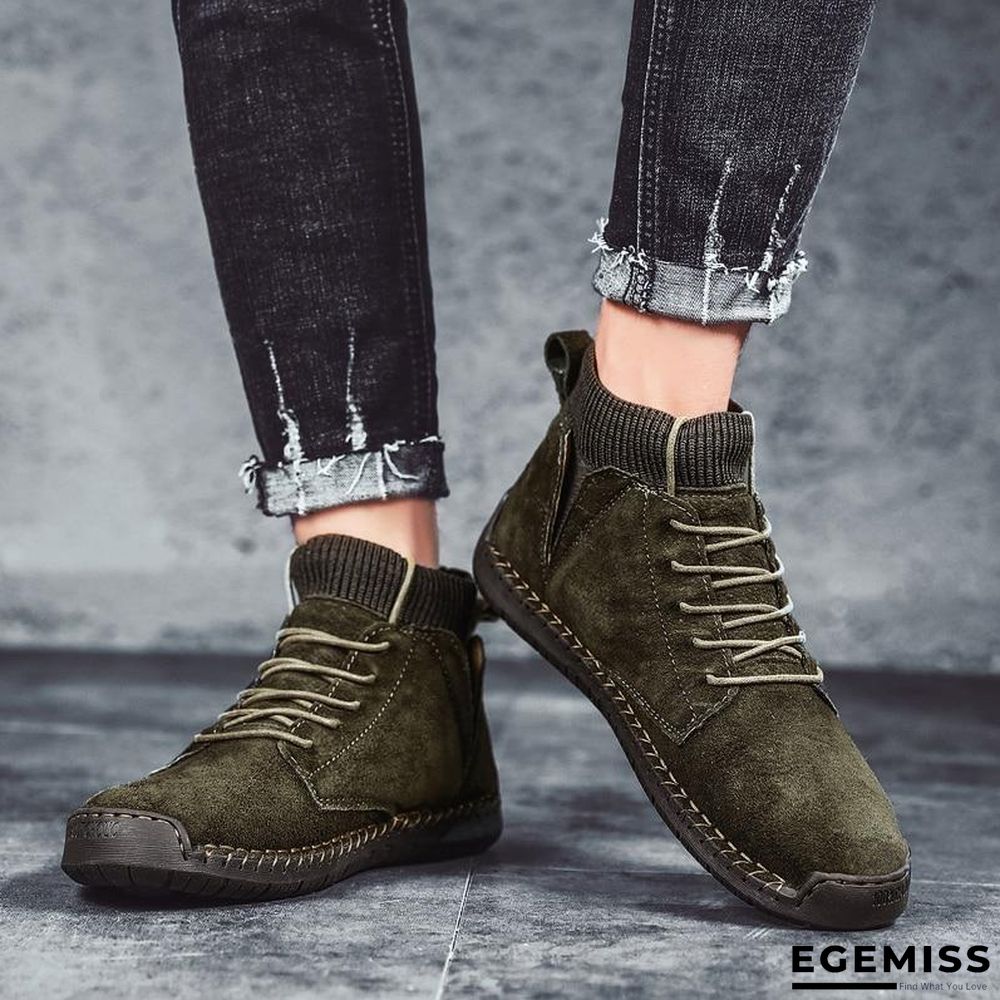 Men Casual Shoes High Top Boots Shoes Fashion Outdoor Army Travel Botas Hombre Sock Man Brithsh Sneaker | EGEMISS