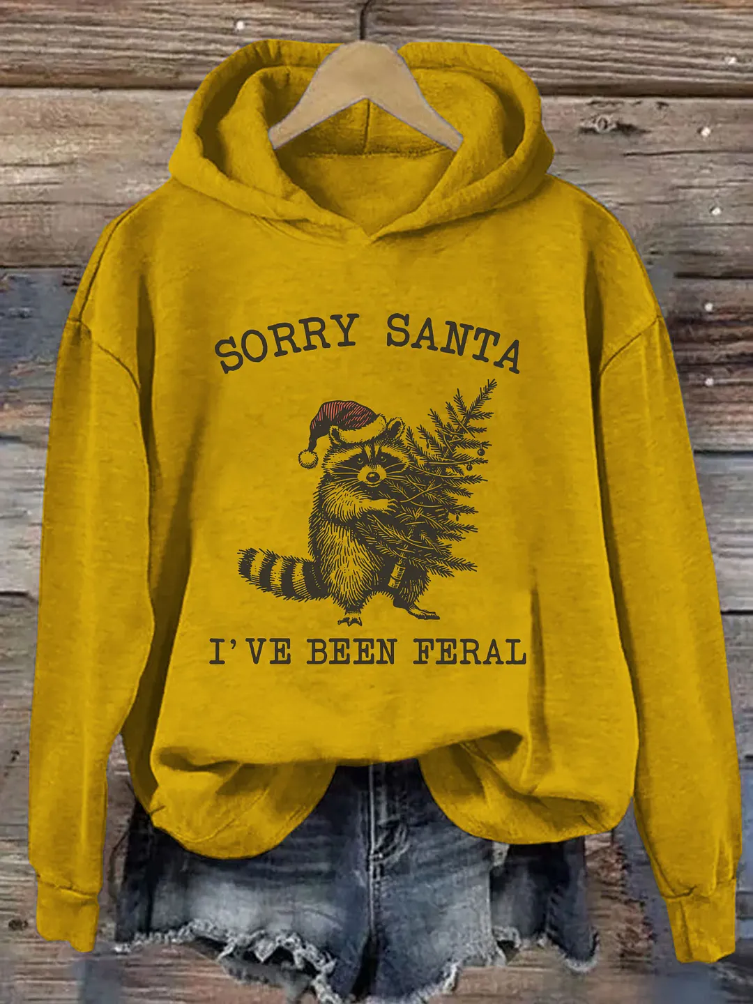 Sorry Santa I've Been Feral Hoodie
