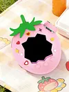 Protective Skin Cover with Lanyard Cute Protective Cover Strawberry Design Protector Sleeve Skin for Tamagotchi Paradise Electronic Pet