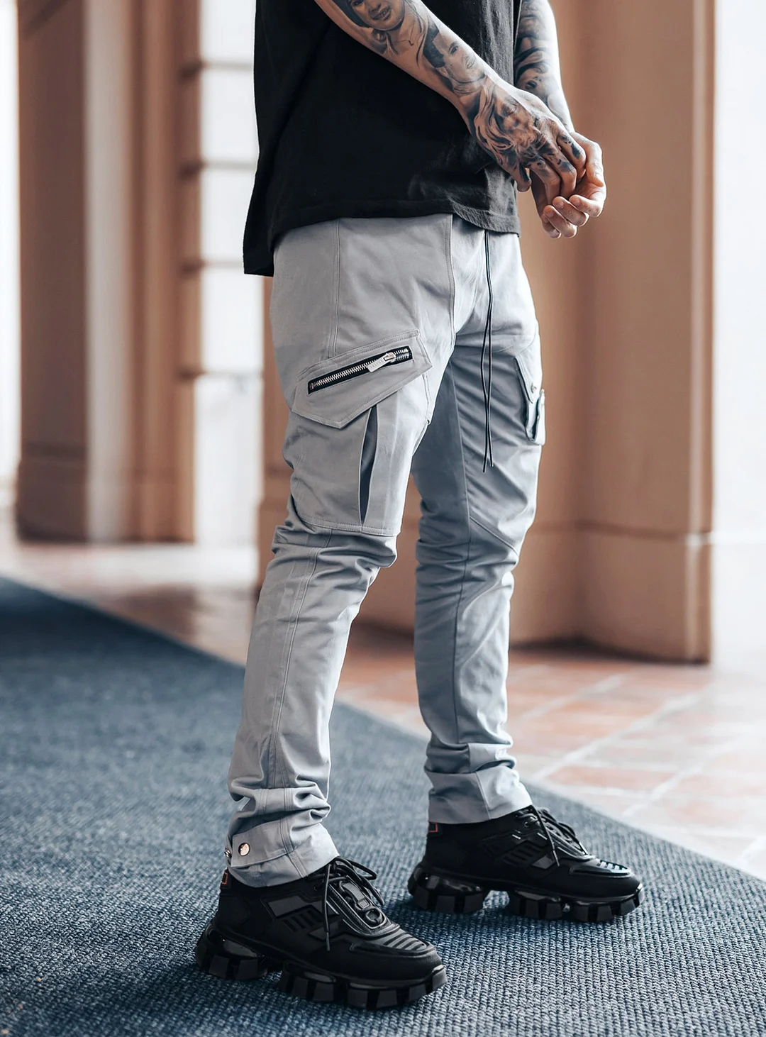 Utility Cargo Pants V11 in Grey