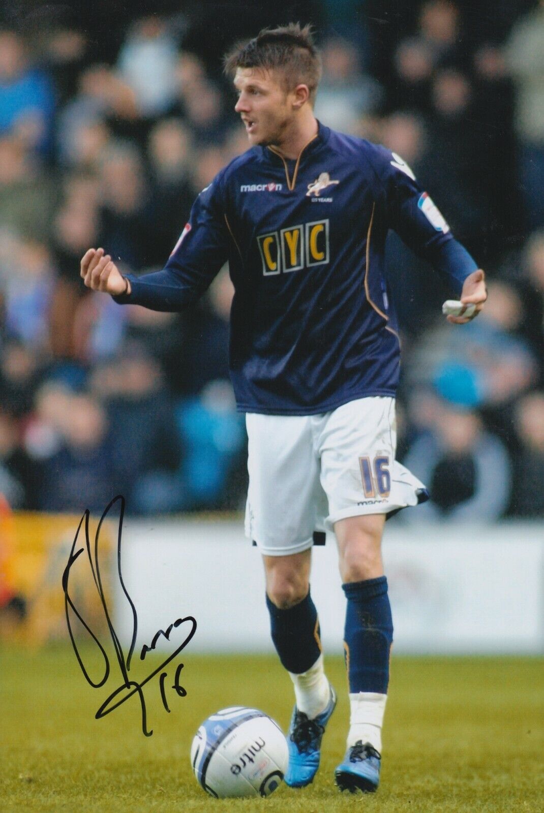 Scott Barron Hand Signed 12x8 Photo Poster painting - Millwall - Football Autograph.