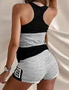 Two-Piece Set Sleeveless Sexy Top Shirt