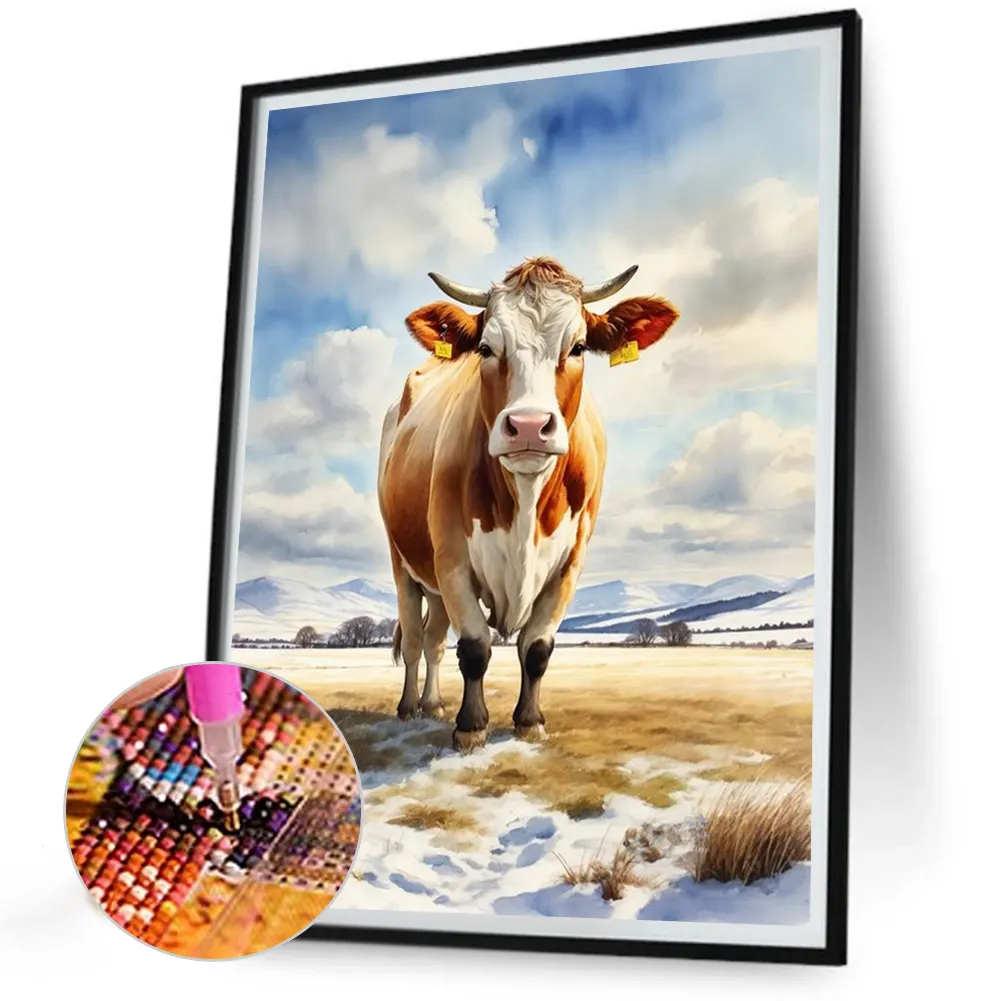 Diamond Painting - Full Round Drill - Cow(Canvas|30*40cm)