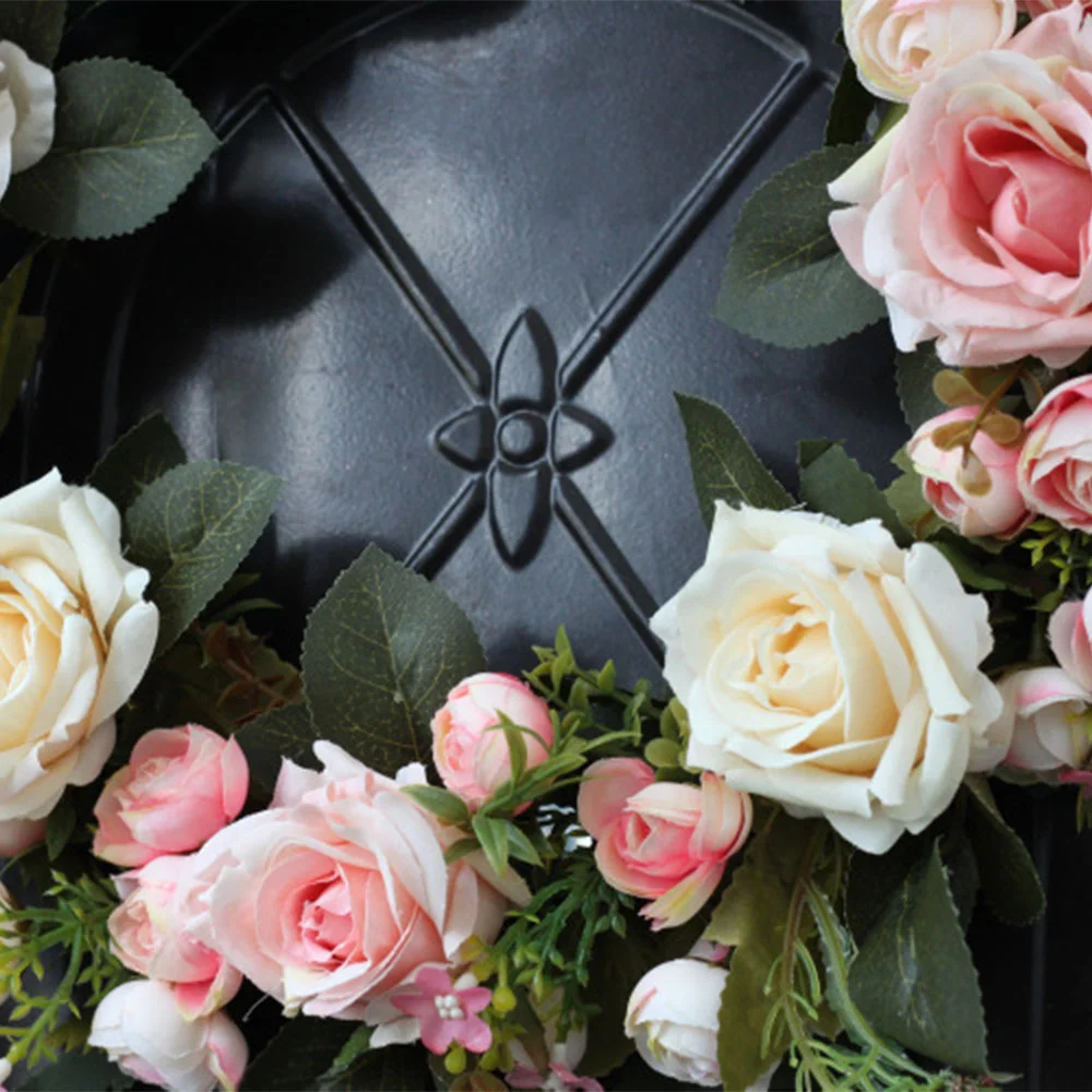 Rose Wreath Yard Holiday Decoration Hanging Ornament