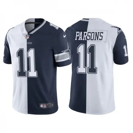 Men's Dallas Cowboys #11 Micah Parsons Navy White Split Vapor Untouchable Limited Stitched Jersey DLL5